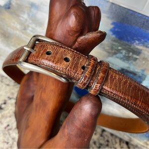 Vintage Traflagar Croc Leather Belt